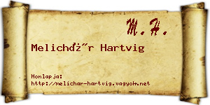 Melichár Hartvig névjegykártya